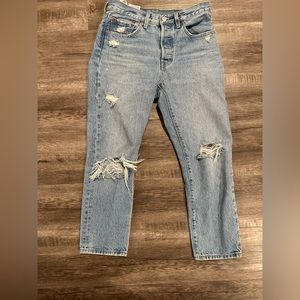 Levi’s 501 straight high rise jeans